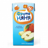 Сок "Фруто-няня"  яблоко-персик  200 мл 1/27
