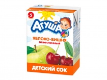 Сок "Агуша" 200мл. осветл. яблоко-вишня 1/27