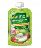 Пюре "Хайнц" юлоко-клубника 5 злаков 90г 1*12