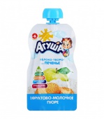 Пюре Агуша фруктово молочное  90гр с 6 мес.