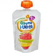 Пюре "Фруто-Няня" Десерт (ассорти 90 гр 1/12 