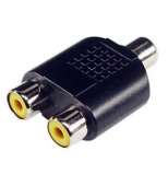 Переходник 1 гнездо RCA - 2 гнезда RCA.