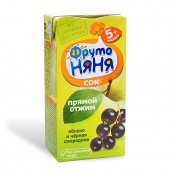Сок "Фруто-няня" Яблоко и черная смородина 200мл.1/27