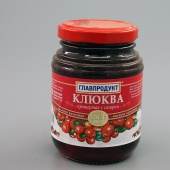 Клюква  протертая с сахаром 330гр. Главпродукт