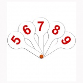 Касса-веер школьный Арифметический 5 лепестков 