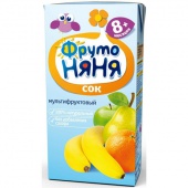 Сок "Фруто-няня" Мультифрукт 200мл 1/27