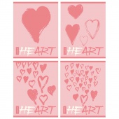 Тетерадь Ученическая в клетку Heart 48 л
