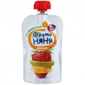 Пюре Фруто-няня Десерт яблоко,банан и клубника 90г 12шт