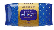 Влажные салфетки  для снятия макияжа WELL WET 25 шт. 1/24