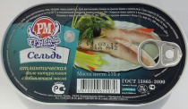 Филе Сельдь "Рыбное меню" в масле 175гр.