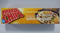 Чипсы "MEGA CHIPS" грибы со сметаной. 100гр, 1/25