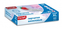 Перчатки Виниловые "Paclan" размер L 100шт в уп.