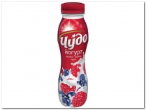 Йогурт пит"Чудо" Черника - малина 1,9% 270 гр./15