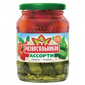 Ассорти огурцы и томаты маринов. 680гр.1\8